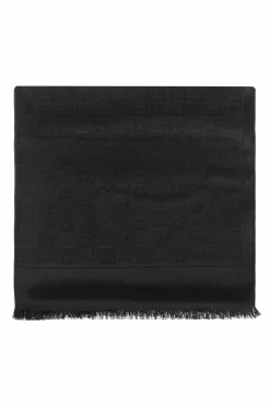 FERRAGAMO BLACK Scarf with monogram