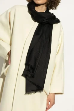 FERRAGAMO BLACK Scarf with monogram