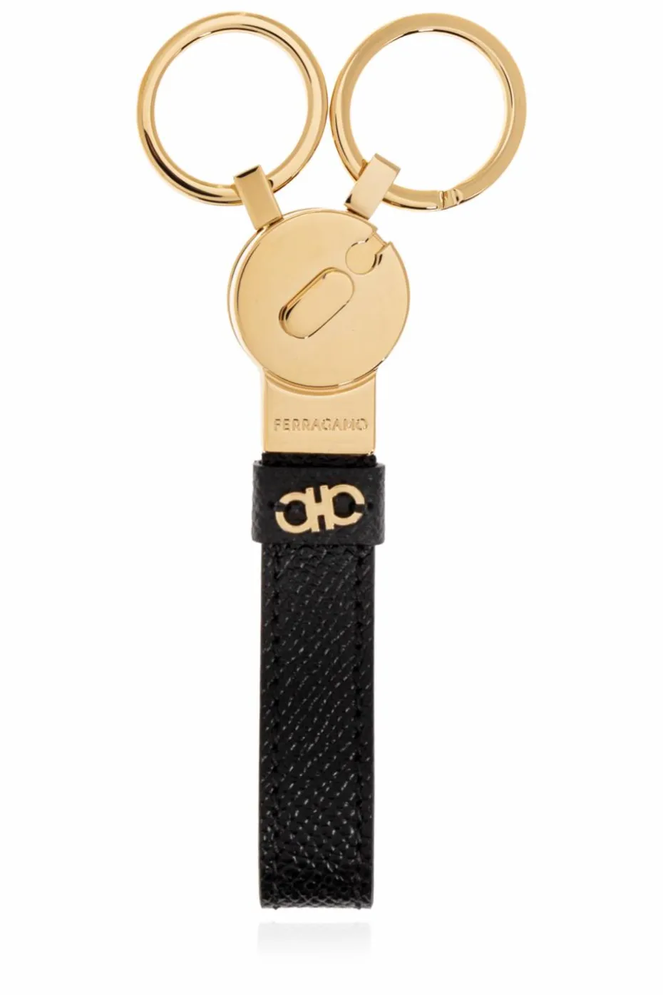 FERRAGAMO BLACK Set: wallet and keychain