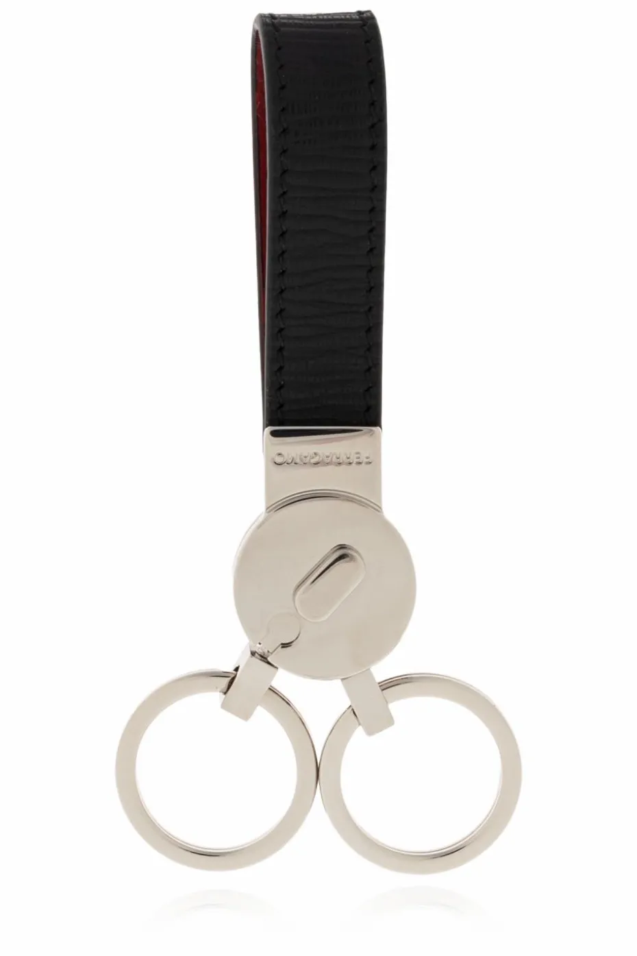 FERRAGAMO BLACK Set: wallet, card holder, and keychain
