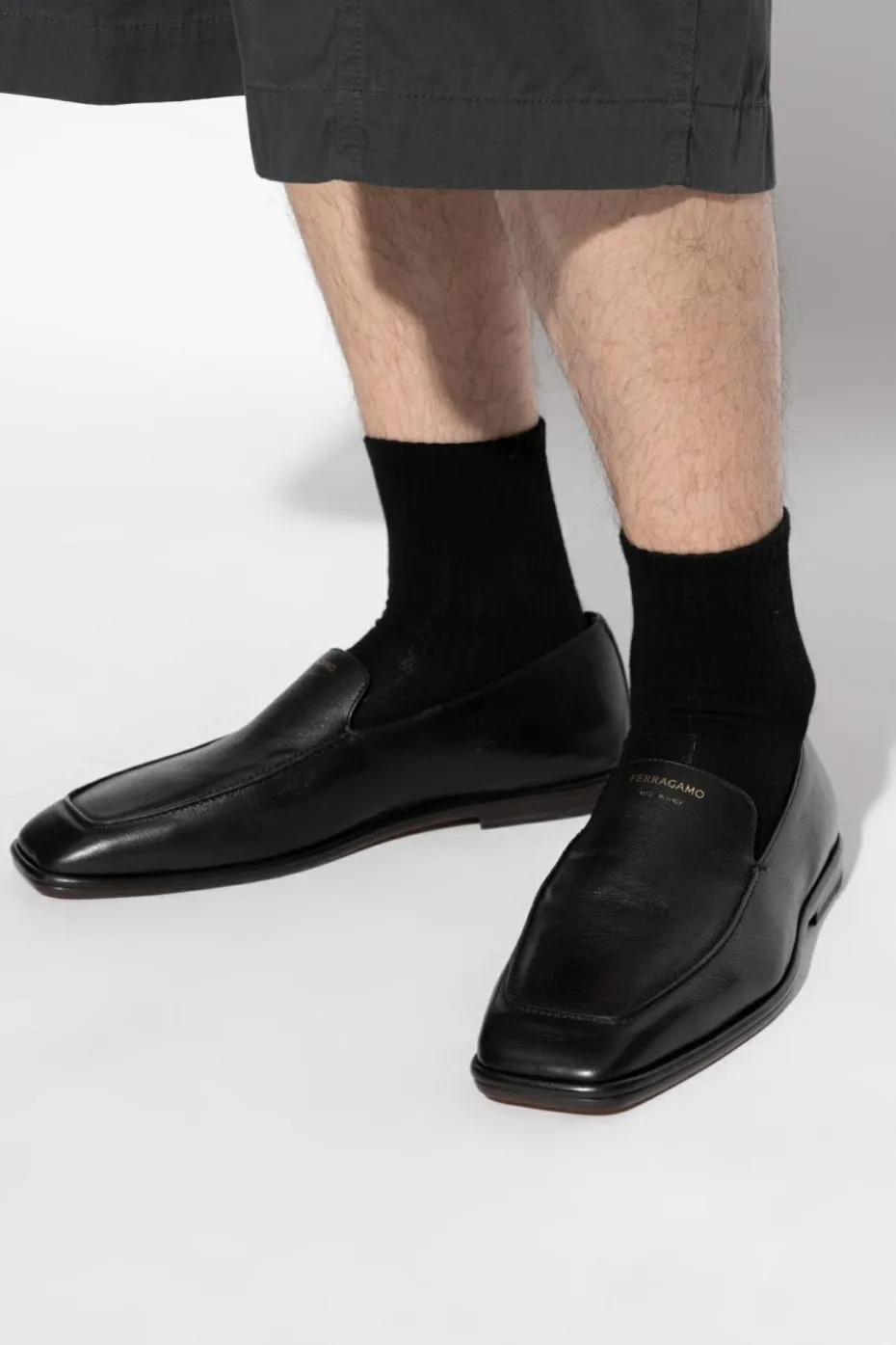 FERRAGAMO BLACK Shoes Brian types loafers