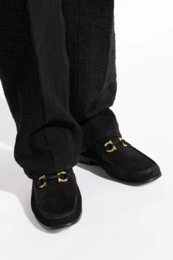 FERRAGAMO BLACK Shoes of type loafers