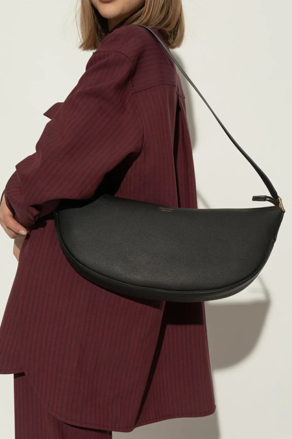 FERRAGAMO BLACK Shoulder bag Smile Medium