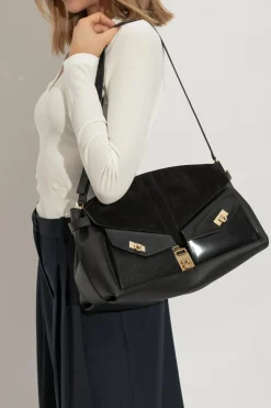 FERRAGAMO BLACK Shoulder bag Hug Large