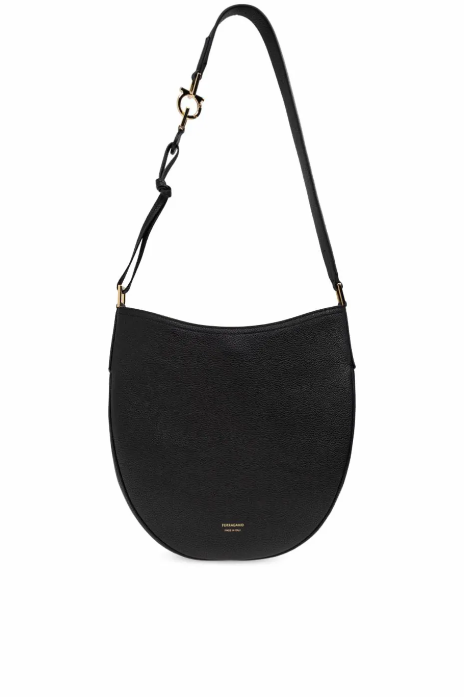 FERRAGAMO BLACK Shoulder bag `Noth-South Hobo Medium`