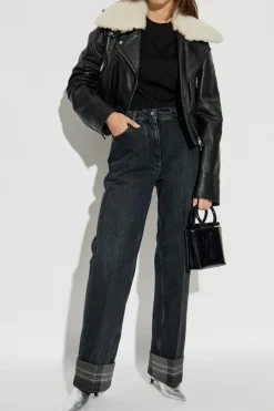 FERRAGAMO BLACK Straight-leg jeans