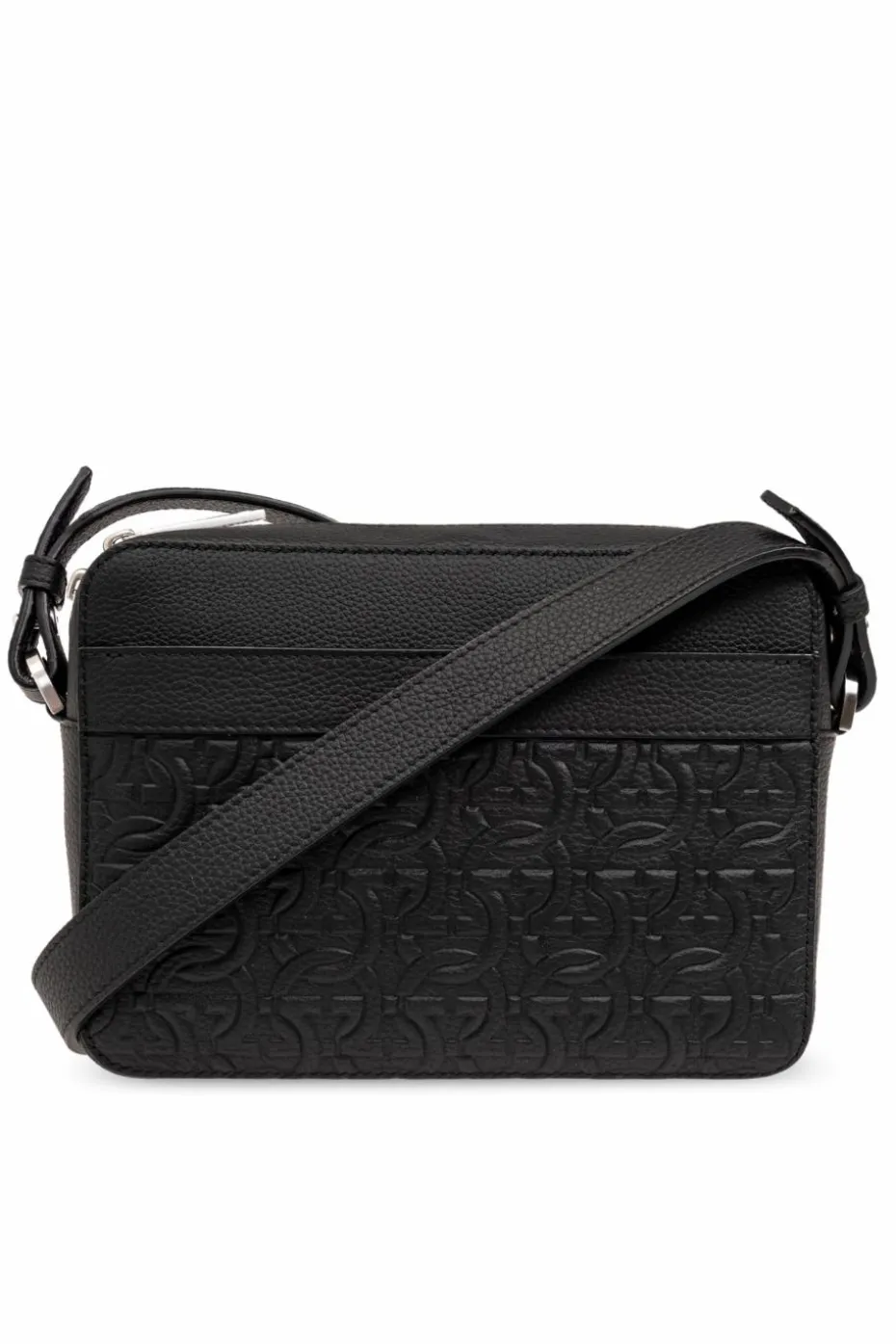 FERRAGAMO BLACK ‘Tra’ Shoulder Bag