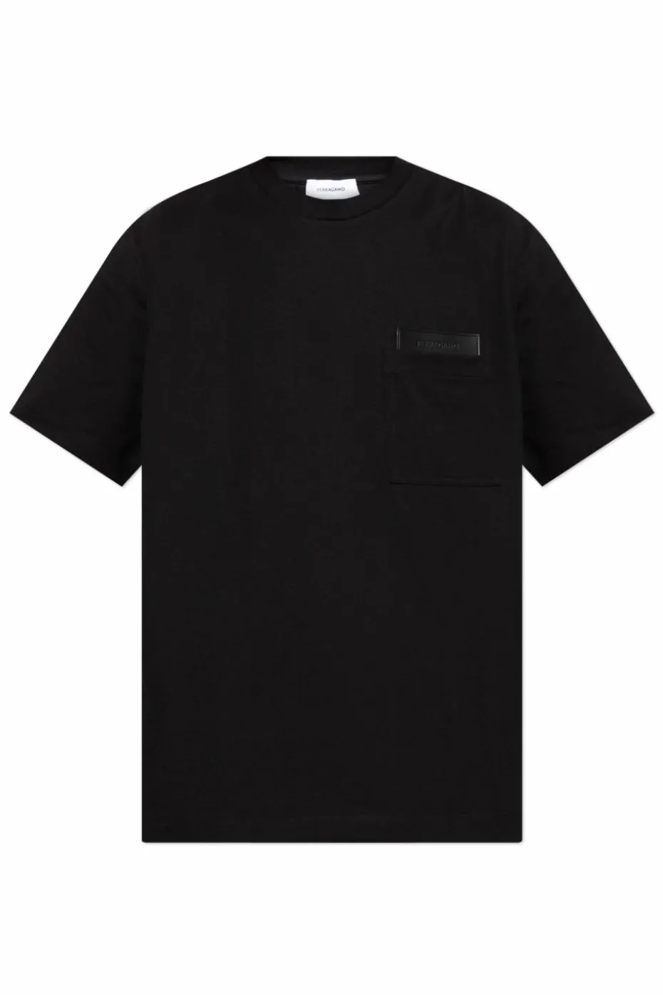 FERRAGAMO BLACK T-shirt with pocket