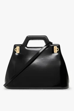FERRAGAMO BLACK ‘Wanda Medium’ shoulder bag