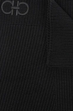 FERRAGAMO BLACK Wool scarf