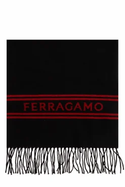 FERRAGAMO BLACK Wool scarf