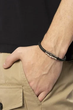 FERRAGAMO BLACK Woven bracelet