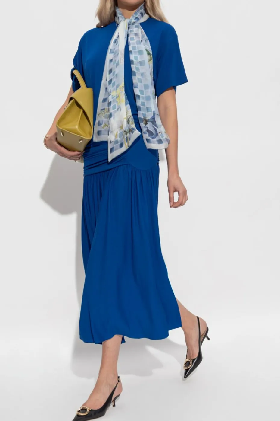 FERRAGAMO BLUE Draped dress