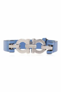 FERRAGAMO BLUE Leather bracelet