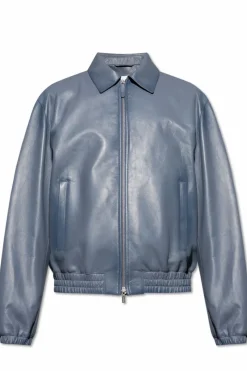 FERRAGAMO BLUE Leather jacket