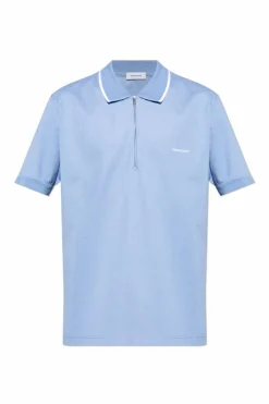 FERRAGAMO BLUE Polo with logo