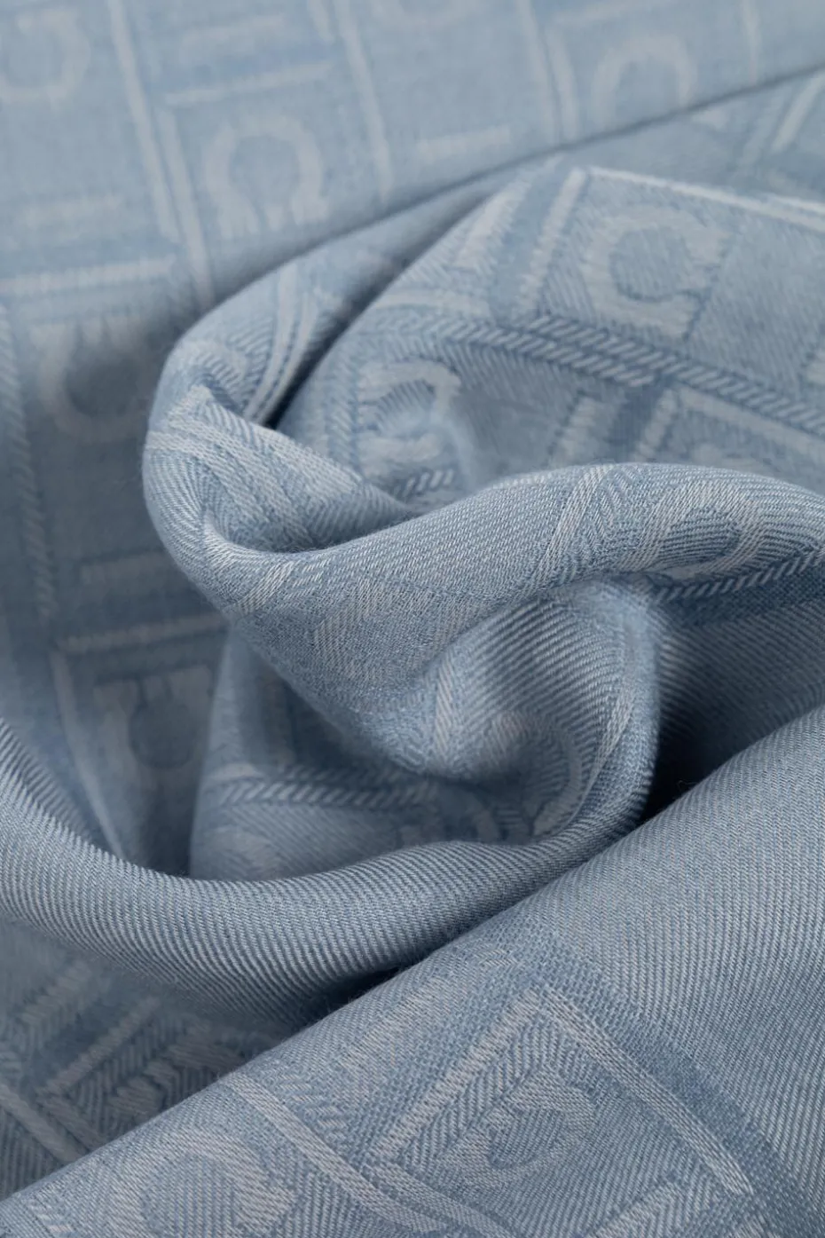 FERRAGAMO BLUE Scarf with logo