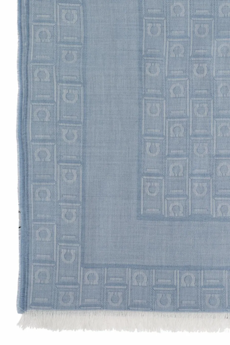 FERRAGAMO BLUE Scarf with logo
