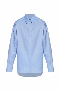 FERRAGAMO BLUE Shirt with monogram