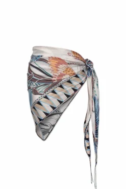 FERRAGAMO BLUE Silk pareo