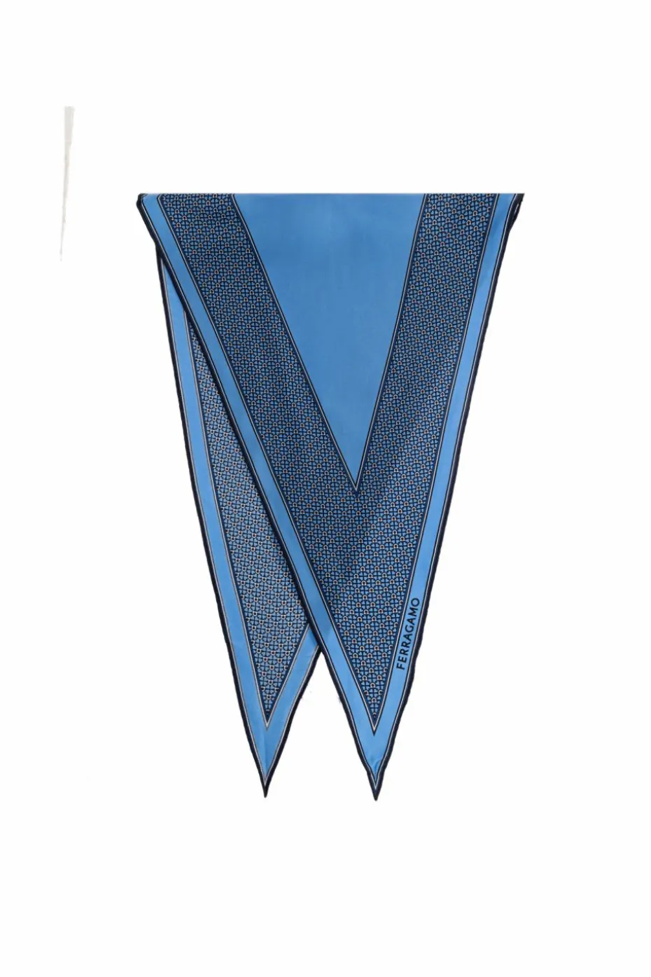 FERRAGAMO BLUE Silk scarf