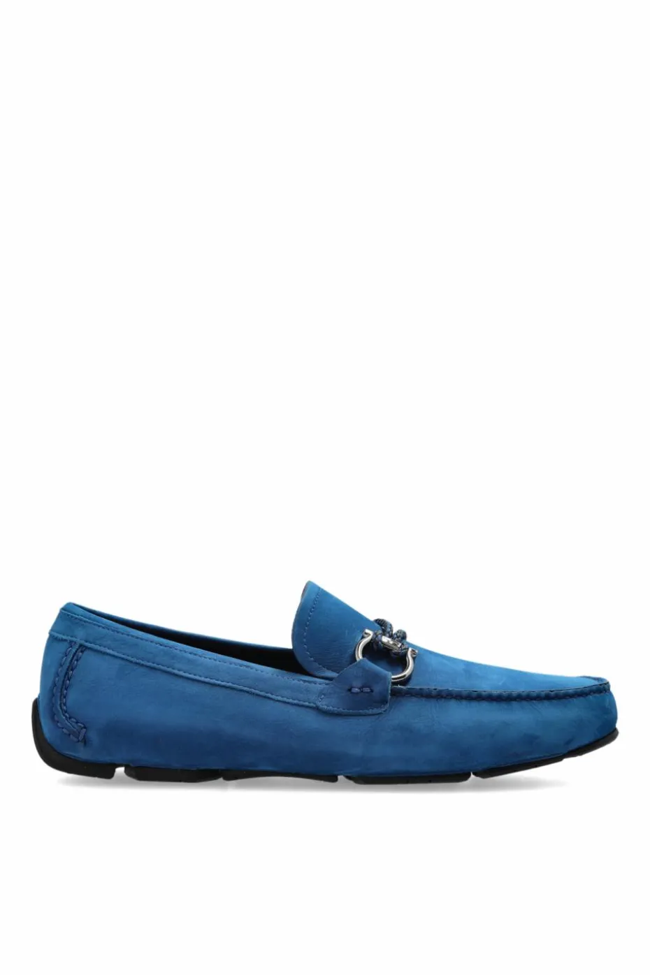 FERRAGAMO BLUE Suede loafers Front