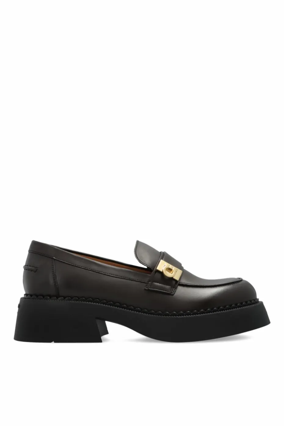 FERRAGAMO BROWN "Caminia" loafers shoes