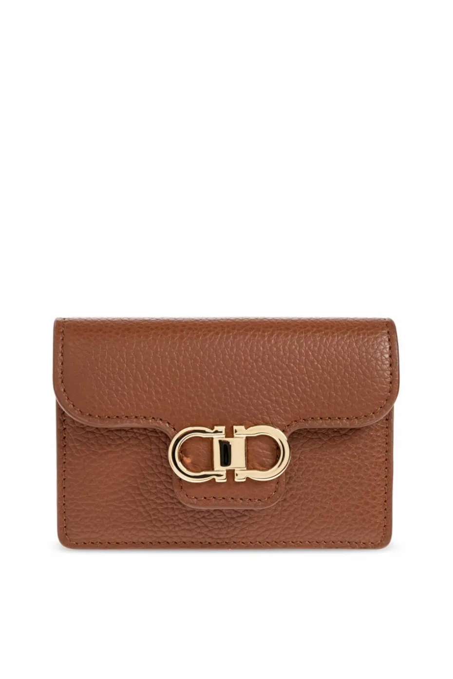 FERRAGAMO BROWN Card case