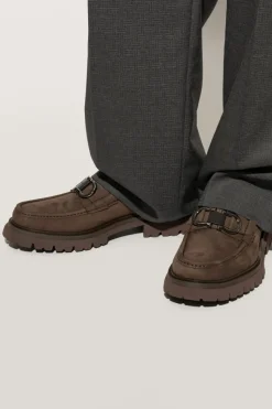 FERRAGAMO BROWN "Cocoon" loafers