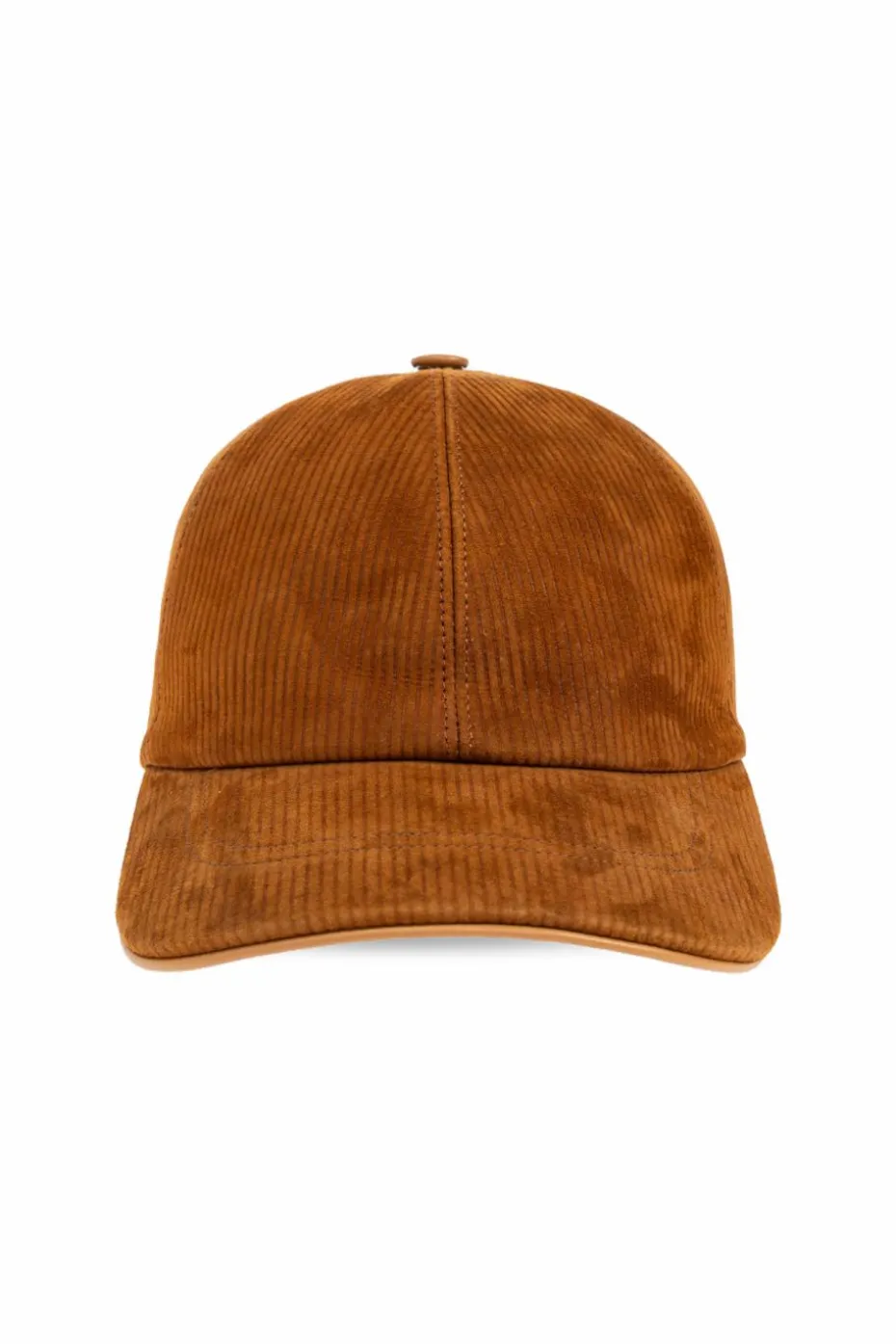 FERRAGAMO BROWN Corduroy baseball cap