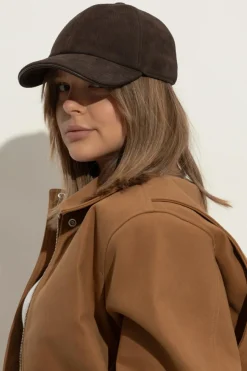 FERRAGAMO BROWN Corduroy baseball cap