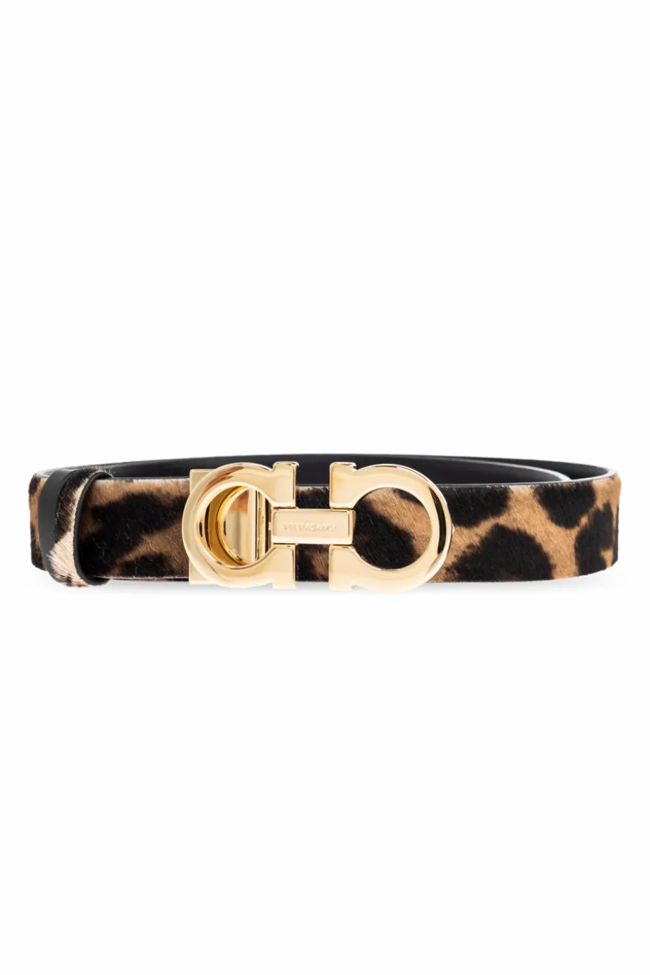 FERRAGAMO BROWN Double-sided belt