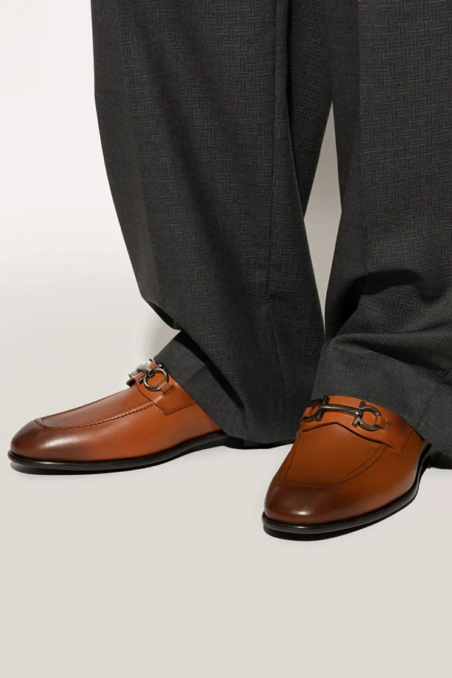 FERRAGAMO BROWN "Foster" loafers