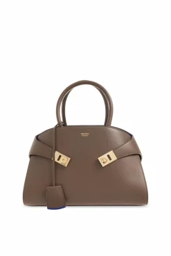 FERRAGAMO BROWN āHugā shoulder bag