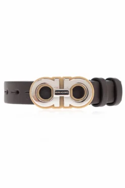 FERRAGAMO BROWN Leather bracelet