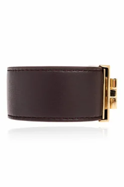 FERRAGAMO BROWN Leather Bracelet