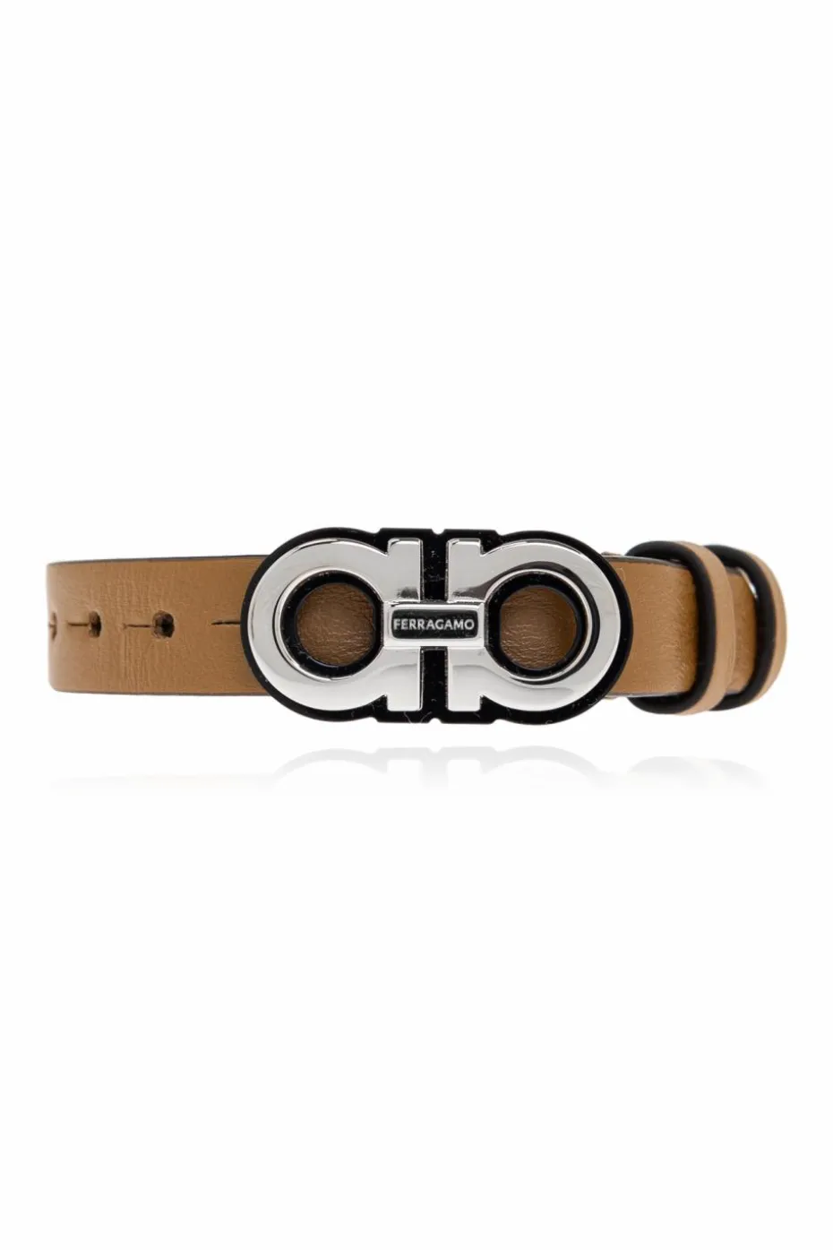 FERRAGAMO BROWN Leather bracelet