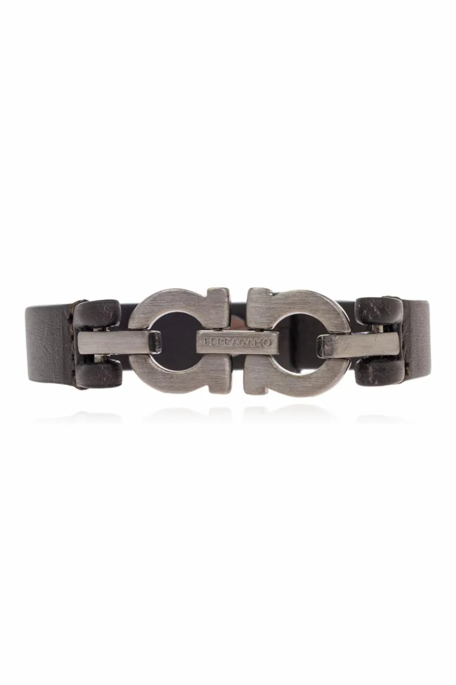 FERRAGAMO BROWN Leather bracelet