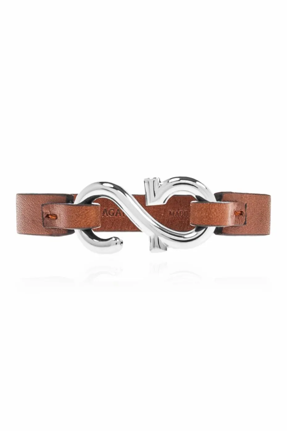 FERRAGAMO BROWN Leather bracelet