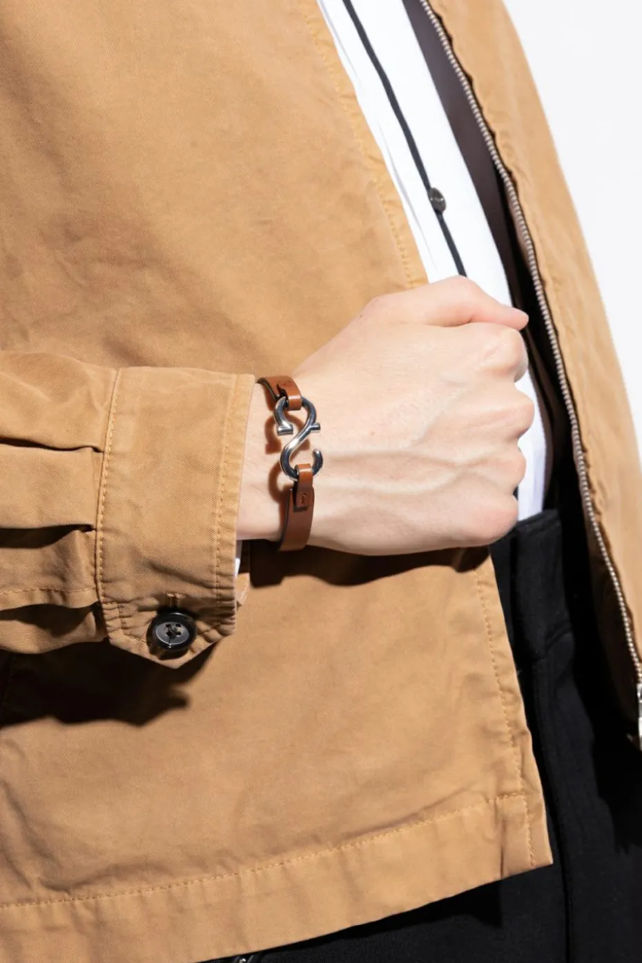 FERRAGAMO BROWN Leather bracelet