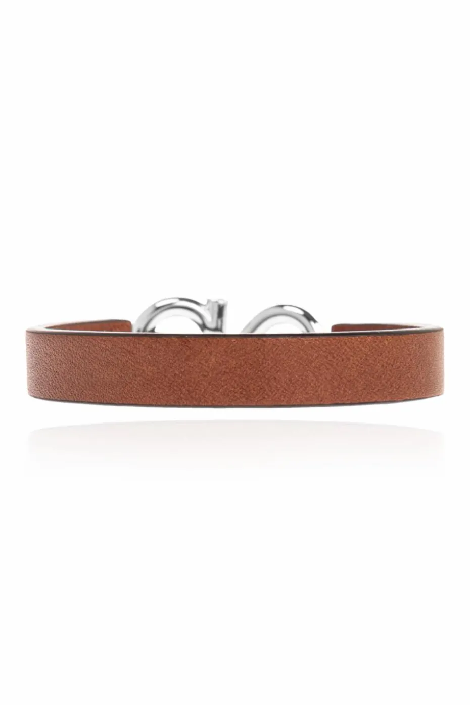 FERRAGAMO BROWN Leather bracelet