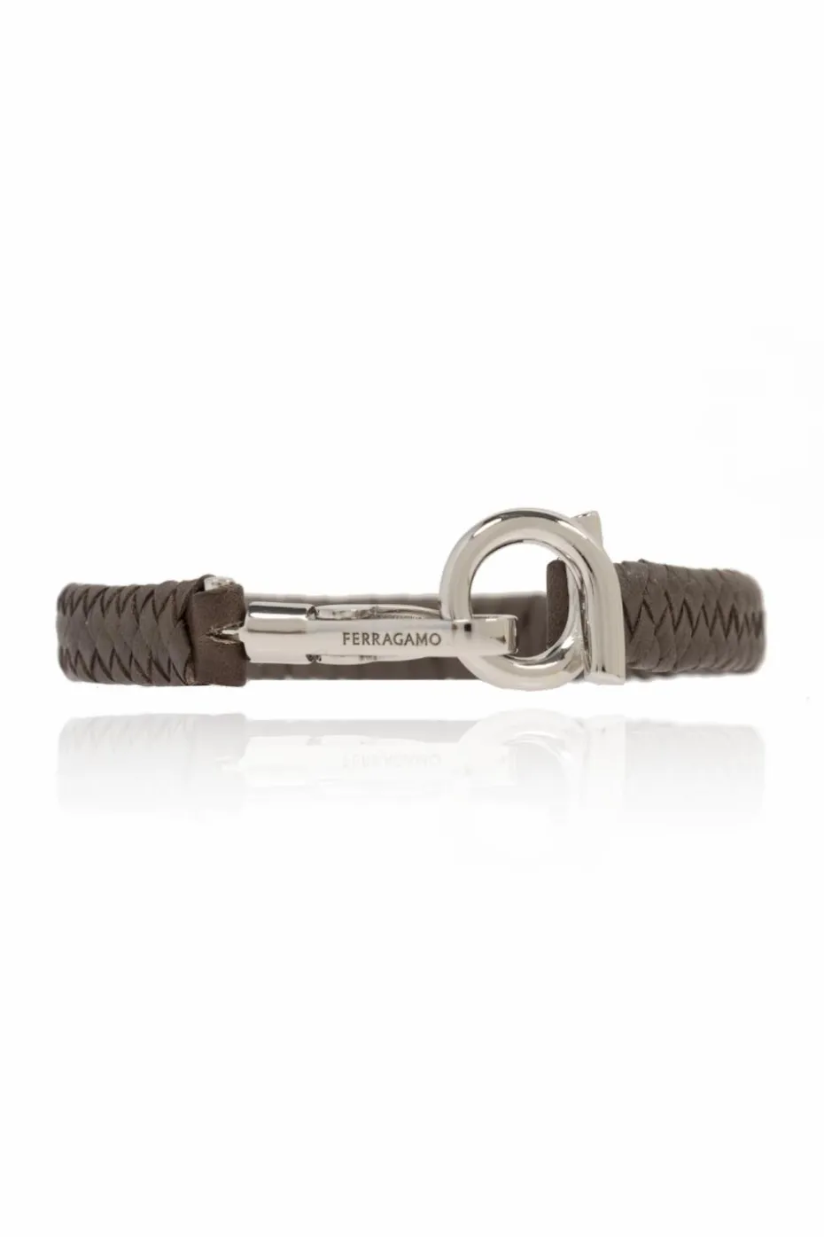 FERRAGAMO BROWN Leather bracelet