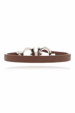 FERRAGAMO BROWN Leather bracelet