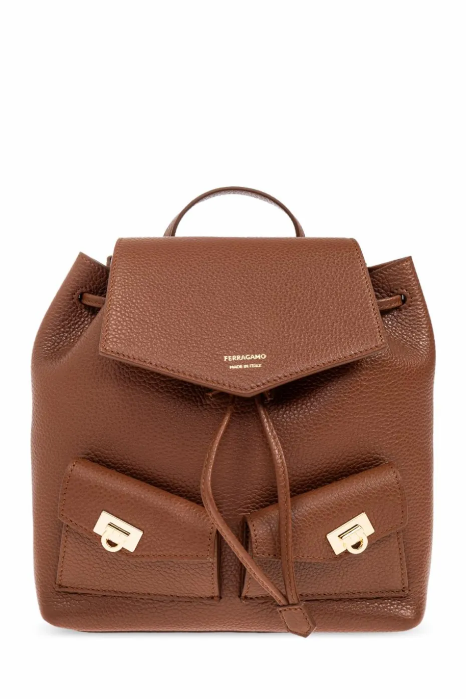 FERRAGAMO BROWN Leather backpack