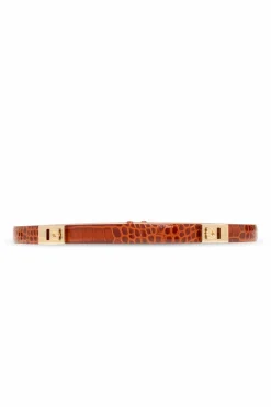 FERRAGAMO BROWN Leather belt
