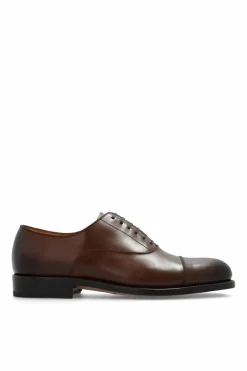 FERRAGAMO BROWN Leather Oxford shoes