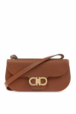 FERRAGAMO BROWN Leather shoulder bag