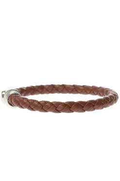 FERRAGAMO BROWN Logo bracelet