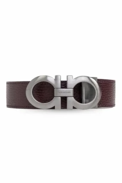FERRAGAMO BROWN Reversible belt