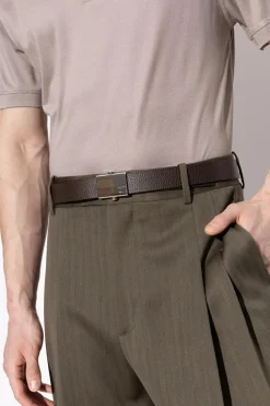 FERRAGAMO BROWN Reversible belt